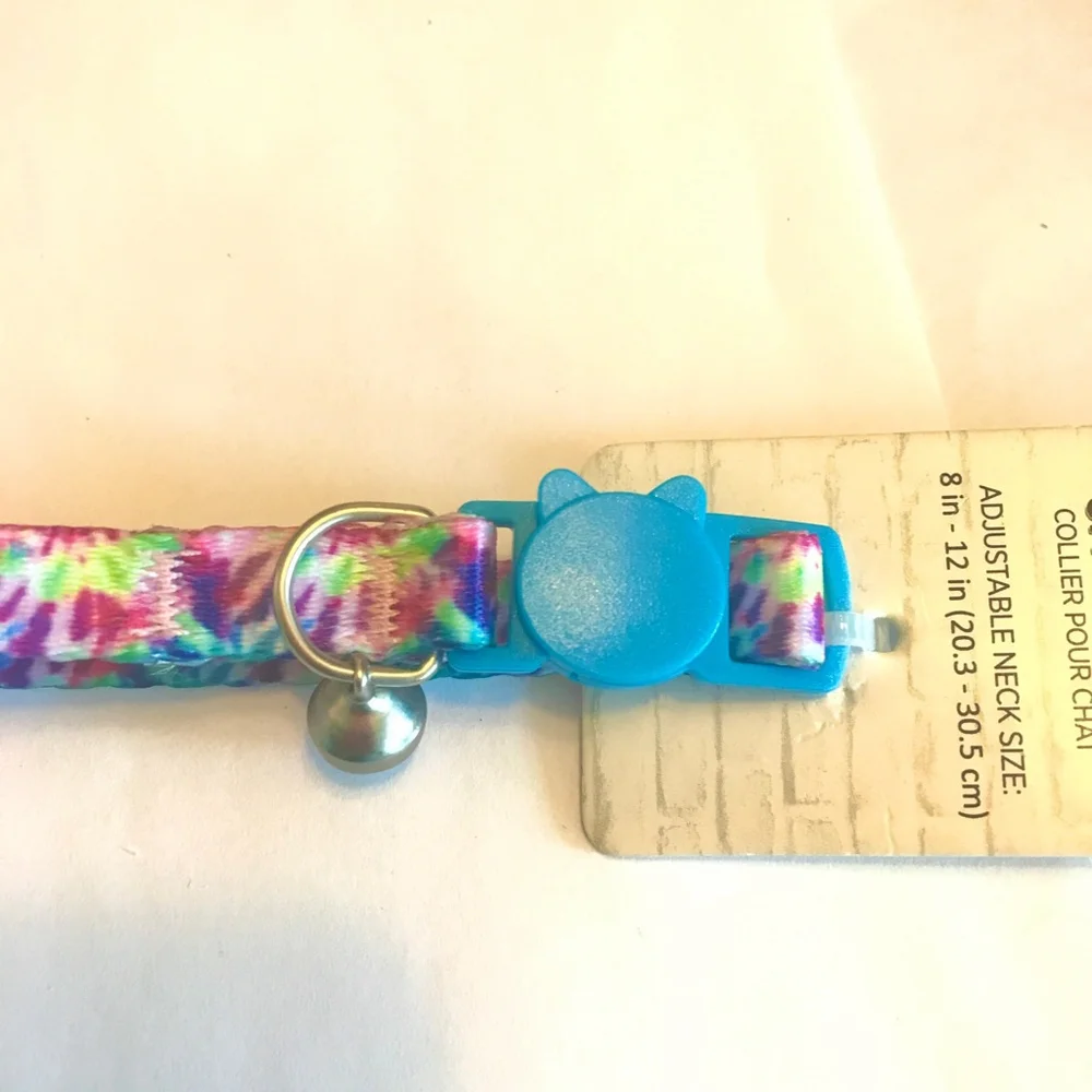 Whisker City 2 Easy Release Adult Cat Collars Adjustable Tie Dye & Green Ombré - Picture 9 of 12